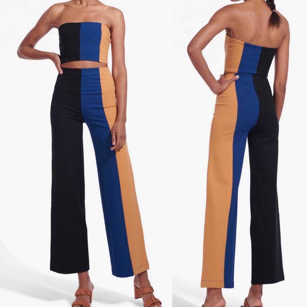 STAUD Colorblock Dakota Bandeau & Connor Pants